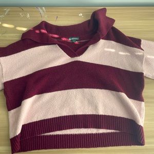 wildfablr SWEATER STRIPED PINK AND MAROON